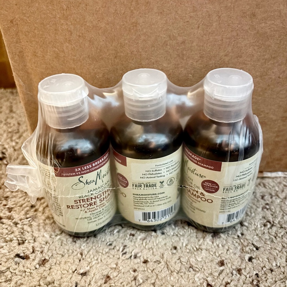 SheaMoisture Strengthen & Restore Shampoo Trio - 3.2oz Bottles